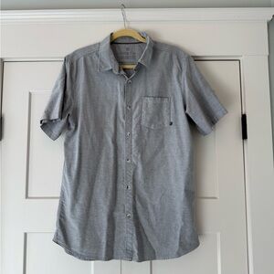 Free Fly Apparel Men's Casual Gray Button Down Shirt